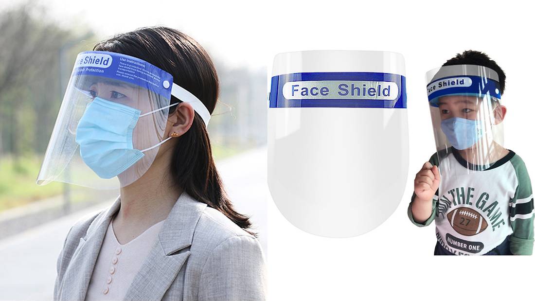 (Set of 3) Anti-Fog, Transparent Protective Face Shield for Adult & Children