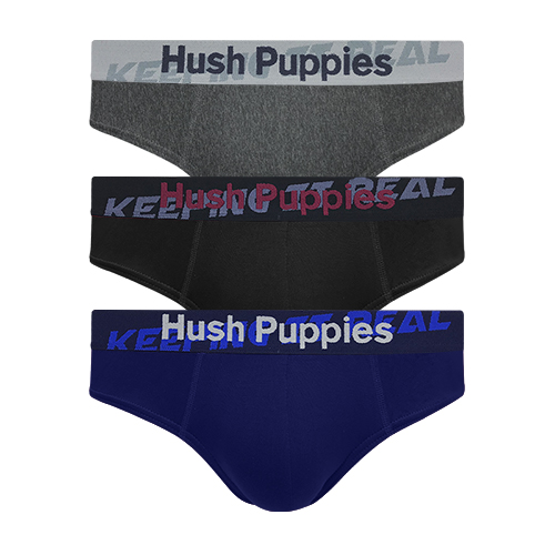 HUSH PUPPIES 3PCS MEN'S MINI BRIEFS | COTTON ELASTANE | #157802