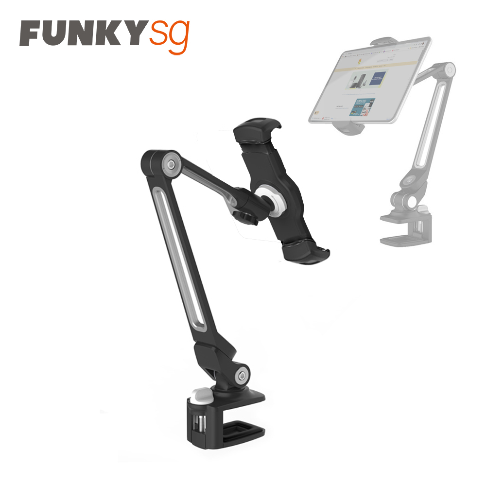 Laptop Stand Tablet / Mobile Flexi Holder Mount Clamp 360 Deg Adjustable