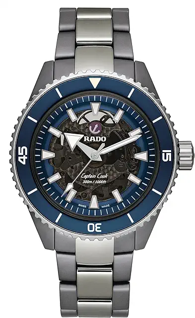 Rado Blue Watch Captain Cook High Tech Ceramic Automatic Swiss Movement, 43 mm. R32128202